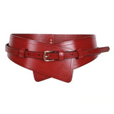 Wide Cowhide Leather Waist Belt | Handmade Women's Cinch Belt for Dresses, Coats & Sweaters