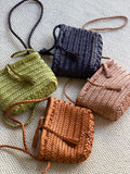 Handwoven Italian Cowhide Leather Crossbody Bag for Women | Artisan Woven Shoulder Bag with Tassel & Drawstring Pouch | 8 Colours | Casual Daily & Weekend Ba