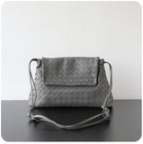 Luxury Handwoven Lambskin Crossbody Bag, Soft Leather Hobo Bag, Designer Craftsmanship Woven Flap Tote for Women