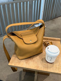Handcrafted Top Grain Cowhide Leather Slouchy Bucket Bag | Women's Shoulder & Top-Handle Purse