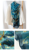 Mulberry Silk Long Scarf | Women's Lightweight Versatile Shawl, Gift for Mum