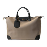 Recycled Nylon & Cowhide Leather Work Tote Bag – Handmade, 3 Sizes | Personalised Initials, Laptop Bag, Waterproof, Anti-Slip Strap