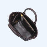 Handwoven Italian Lambskin Tote Bag, Luxury Intrecciato Leather Shoulder Bag with Matching Pouch, Three Sizes