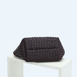 Handwoven Italian Lambskin Tote Bag, Luxury Intrecciato Leather Shoulder Bag with Matching Pouch, Three Sizes