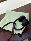 Reversible Full Grain Togo Leather Tote Bag | Two-Tone Everyday Carry Bag