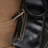 Men's Crazy Horse Leather Vintage Sling Bag — Handmade 3-Way Carry Chest / Shoulder / Backpack