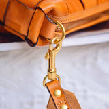 Handwoven Full Grain Leather Crossbody Bag | Vintage Women's Shoulder Bag