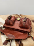 Vintage Distressed Leather Saddle Bag | Unisex Crossbody Shoulder Bag | Full Grain Cowhide Handbag