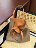 Reversible Full Grain Togo Leather Tote Bag | Two-Tone Everyday Carry Bag