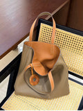 Reversible Full Grain Togo Leather Tote Bag | Two-Tone Everyday Carry Bag