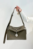 Textured Full Grain Cowhide Leather Boston Bag | Women's Shoulder & Crossbody Bag