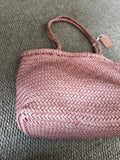 Handwoven Basket Tote Bag | Vegetable-Tanned Italian Cowhide Hand-Carry Bag | Minimalist Summer Commuter Style