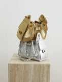 Quilted Diamond Leather Drawstring Hobo Bag – Gold Chain Strap | Lambskin & Cowhide Shoulder Bag for Women