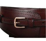 Wide Cowhide Leather Waist Belt | Handmade Women's Cinch Belt for Dresses, Coats & Sweaters