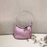 Handwoven Full Grain Leather Hobo Bag | Vintage Basketweave Shoulder & Crossbody Bag