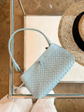 Woven Lambskin Leather Shoulder Bag | Handcrafted Vintage Crossbody Bag
