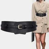 Wide Cowhide Leather Waist Belt | Handmade Women's Cinch Belt for Dresses, Coats & Sweaters