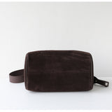 Vintage Suede Boston Bag for Women | Maillard-Tone Pillow Handbag with Detachable Strap | Niche Handcrafted Commuter Crossbody Bag