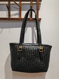 Handwoven Cowhide Leather Basket Tote Bag | Women's Shoulder Hobo Bag