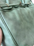 Handcrafted Water-Dyed Cowhide Leather Structured Tote Bag | Women's Vintage Old-Money Style Large Shoulder Bag