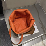 Reversible Full Grain Togo Leather Tote Bag | Two-Tone Everyday Carry Bag