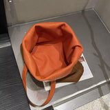 Reversible Full Grain Togo Leather Tote Bag | Two-Tone Everyday Carry Bag