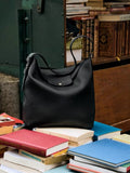 Handcrafted Top Grain Cowhide Leather Slouchy Bucket Bag | Women's Shoulder & Top-Handle Purse