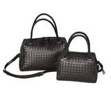 Luxury Women's Lambskin Woven Boston Crossbody Bag | Handcrafted Versatile Shoulder Bag - Image 5