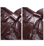 2024 Minimalist Genuine Leather Bucket Bag for Women, Handcrafted Cowhide Leather Shoulder & Crossbody Pleated Design