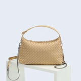 2024 Summer Collection: Luxurious Lambskin Woven Handbag for Women | Handcrafted Versatile Vintage-Inspired Shoulder Crossbody Bag