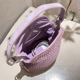 Handwoven Full Grain Leather Hobo Bag | Vintage Basketweave Shoulder & Crossbody Bag