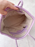 Handwoven Basket Tote Bag | Vegetable-Tanned Italian Cowhide Hand-Carry Bag | Minimalist Summer Commuter Style