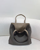 Reversible Full Grain Togo Leather Tote Bag | Two-Tone Everyday Carry Bag