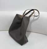 Reversible Full Grain Togo Leather Tote Bag | Two-Tone Everyday Carry Bag
