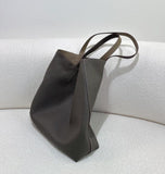 Reversible Full Grain Togo Leather Tote Bag | Two-Tone Everyday Carry Bag