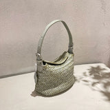 Handwoven Full Grain Leather Hobo Bag | Vintage Basketweave Shoulder & Crossbody Bag