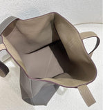 Reversible Full Grain Togo Leather Tote Bag | Two-Tone Everyday Carry Bag