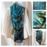 Mulberry Silk Long Scarf | Women's Lightweight Versatile Shawl, Gift for Mum