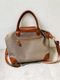 Recycled Nylon & Cowhide Leather Work Tote Bag – Handmade, 3 Sizes | Personalised Initials, Laptop Bag, Waterproof, Anti-Slip Strap