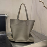 Reversible Full Grain Togo Leather Tote Bag | Two-Tone Everyday Carry Bag