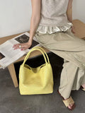 Women's Handwoven Vegan Leather Hobo Tote Bag | Intrecciato Shoulder Bag | Two Sizes | Lightweight Everyday Handbag for Women