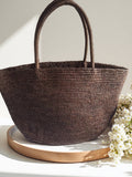 Handwoven raffia tote with scarf – complimentary 70x70cm scarf included with every beach bag