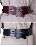 Wide Cowhide Leather Waist Belt | Handmade Women's Cinch Belt for Dresses, Coats & Sweaters