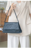 Luxury Handwoven Lambskin Crossbody Bag, Soft Leather Hobo Bag, Designer Craftsmanship Woven Flap Tote for Women