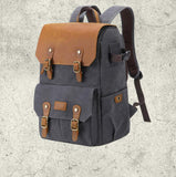 Waterproof Camera Bag Purse, Leather DSLR Bag | Anti-Theft Canvas Camera Backpack with USB Charging for Travel & Outdoor