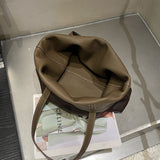 Reversible Full Grain Togo Leather Tote Bag | Two-Tone Everyday Carry Bag