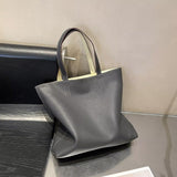Reversible Full Grain Togo Leather Tote Bag | Two-Tone Everyday Carry Bag