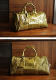 Men's Handmade FullGrain Leather Travel Duffel – Large Crazy Horse Leather Weekender | Carry-On Bag for Business, Camping & Short Trips