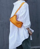 Luxury Togo Calfskin Leather Pillow Bag | Minimalist Slouchy Crossbody & Shoulder Bag | 2026 Designer Collection