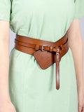 Wide Cowhide Leather Waist Belt | Handmade Women's Cinch Belt for Dresses, Coats & Sweaters